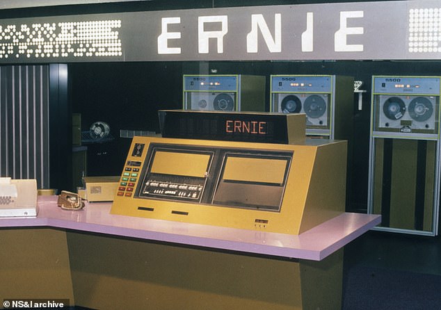 A blast from the past: This version of NS&I's computer ERNIE, the Electronic Random Number Indicator Equipment, chose winners of Premium Bonds from February 1973 to August 1988