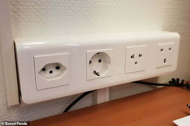 Another clever idea was that a hotel in Switzerland installed sockets from different parts of the world in the room to cater for everyone