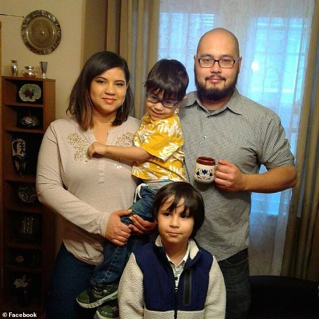 Zoraida Bartolomei, 32, her husband Alberto Rolon and their children Adriel, 10, and Diego, seven, were shot dead Sunday in their family bungalow in Romeoville, a suburb of Chicago.