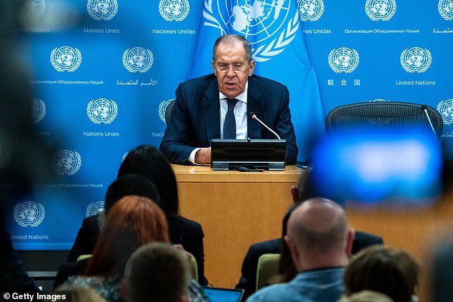 Russian Foreign Minister Sergei Lavrov slammed the West during his UN speech for 