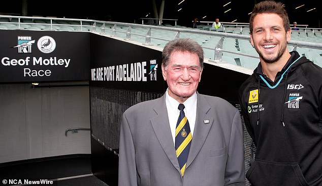 Port Adelaide Football Club mourns the passing of their most decorated premiership player, club legend Geof Motley (pictured left)