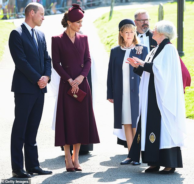 The Prince and Princess of Wales will arrive at St David's Cathedral in Pembrokeshire this afternoon