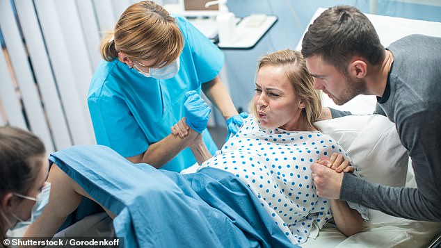 Women can develop birth trauma after experiences such as an unplanned caesarean section, emergency treatment or a difficult birth with a long and painful labor (Stock Image)