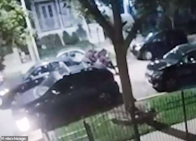 Shocking footage shows a 78-year-old man being beaten and robbed in the chic Chicago neighborhood.  The 78-year-old man had been walking to his car when six men jumped out of a dark-colored sedan and ambushed, beat and robbed him.