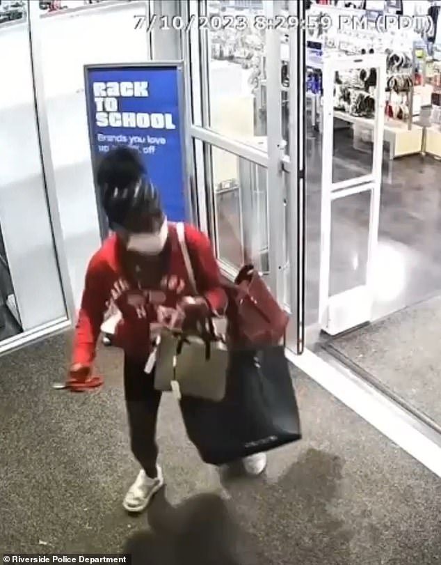 The NRF investigation found that thefts like the one pictured that occurred at a Nordstrom Rack store in Riverside, CA, cost the industry billions of dollars each year.