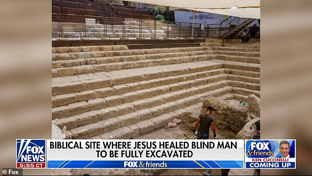 The first photos of a Biblical site where Jesus is said to have healed a blind man have been revealed