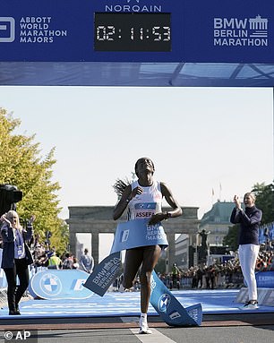 Tigist Assefa broke the world record in the women's marathon this weekend in Berlin