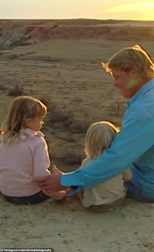 The conservationist, 19, shared the precious footage on Instagram, which shows Robert taking an exciting nature walk as a toddler with his father and sister Bindi