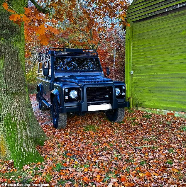 Keating owns a variety of flash bikes, including this Land Rover Defender - one of the last built before the revamp