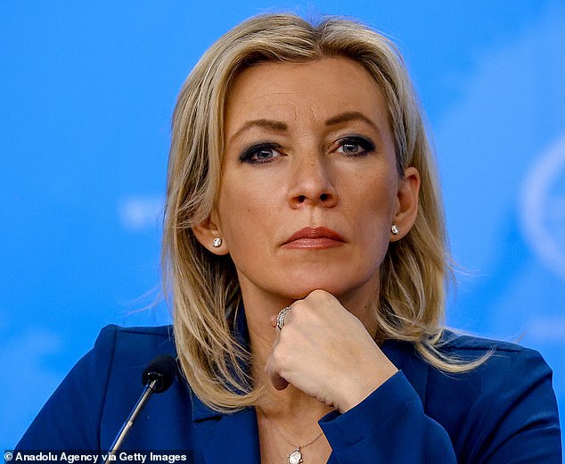 Russian Foreign Ministry spokesman Maria Zakharova (pictured) made the stark warning at a briefing Tuesday