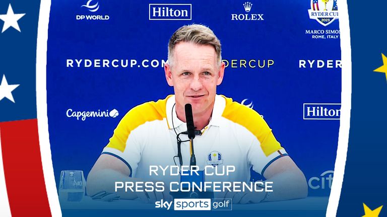 Ryder Cup Team Europe captain Luke Donald advises against reading too much during Tuesday morning's friendlies and adds that he has no plans to get a Ryder Cup tattoo if Europe wins the competition!