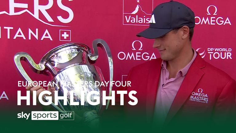 Highlights of Ludvig Åberg's victory in the fourth round of the Omega European Masters at Crans-sur-Sierre Golf Club in Switzerland