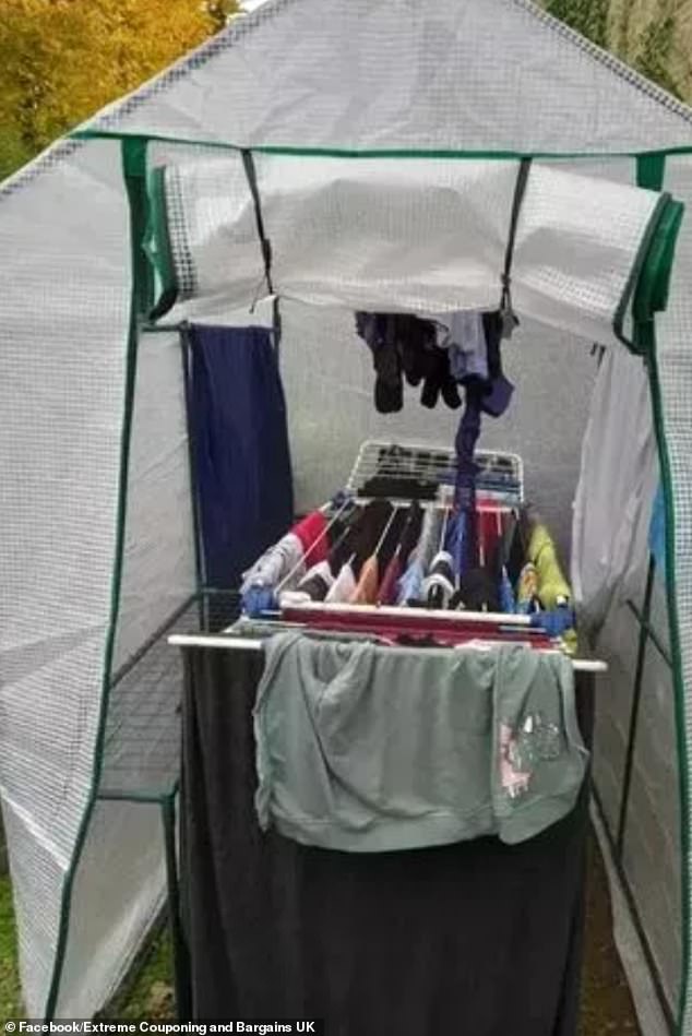 An innovative mum shared her unusual way of drying clothes with an extreme bargain Facebook group - and all you need is a pop-up greenhouse