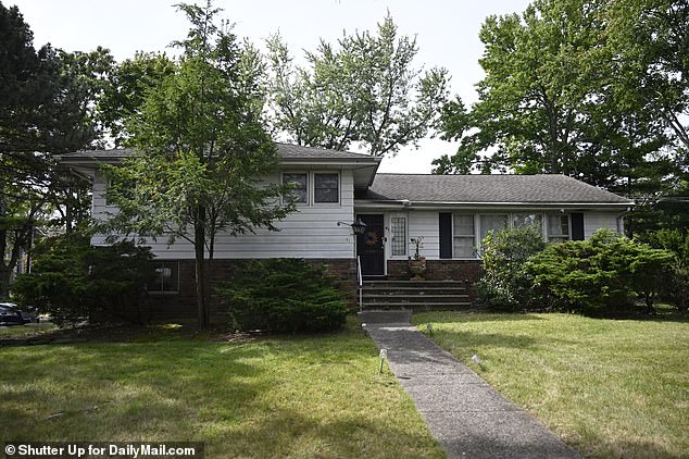 Pictured: Senator Bob Menendez's home in Englewood Cliffs, NJ.  The indictment was unsealed Friday as Menendez and his wife each faced three criminal charges for their part in the alleged bribery scheme after a year-long investigation.