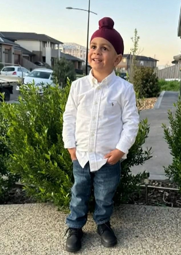 Her three-year-old son, Nihal (pictured), is the third child to die after falling into a septic tank due to an unsecured lid, prompting new calls to make safety screens on the tanks mandatory