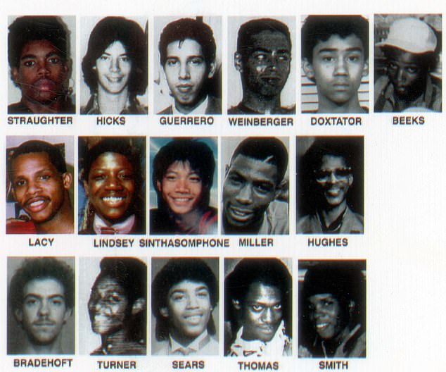 Dahmer was found guilty of the murders of (L-R) Curtis Straughter, Steven Mark Hicks, Ricahrd Guerrero, Jeremy Weinberger, Jamie Doxtator, Ricky Beeks, Oliver Lacy, Errol Lindsey, Konerak Sinthasomphone, Ernest Miller, Anthony Hughes, Joseph Bradehoft, Matt Turner , Anthony Sears, David C Thomas and Edward Smith