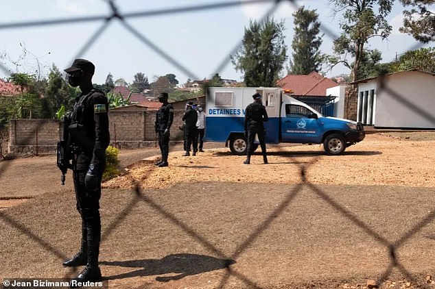 A serial killer allegedly murdered women he met in bars and buried more than ten of his victims in a hole he dug in his kitchen in Rwanda, it has emerged (File image from police in Kigali, Rwanda)