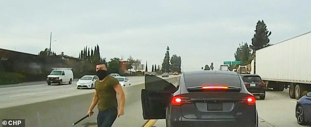 A California man known as the 'Tesla Road Rage Guy' has been sentenced to five years in prison for a series of violent attacks on cars in Southern California