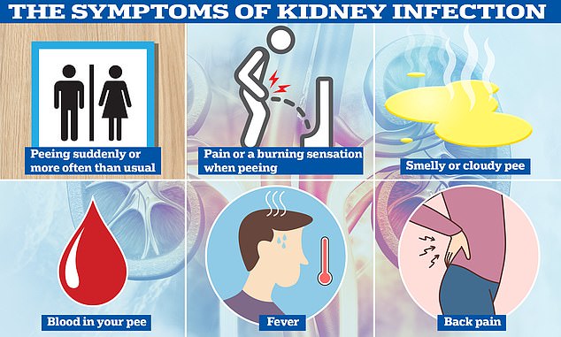 The painful and unpleasant disease can cause fever, back pain and a burning sensation when urinating.  If left untreated, it can cause permanent kidney damage