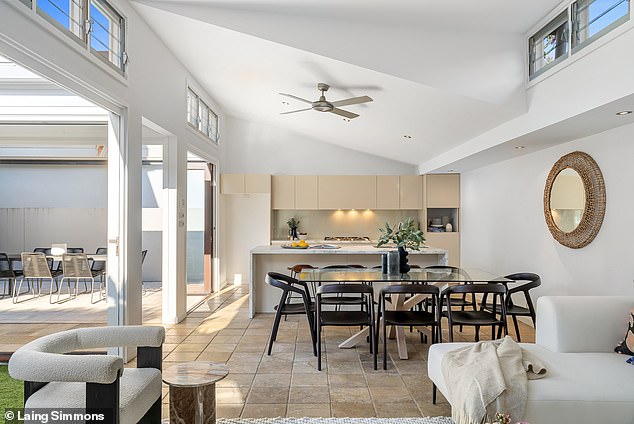 The beautiful kitchen and dining area