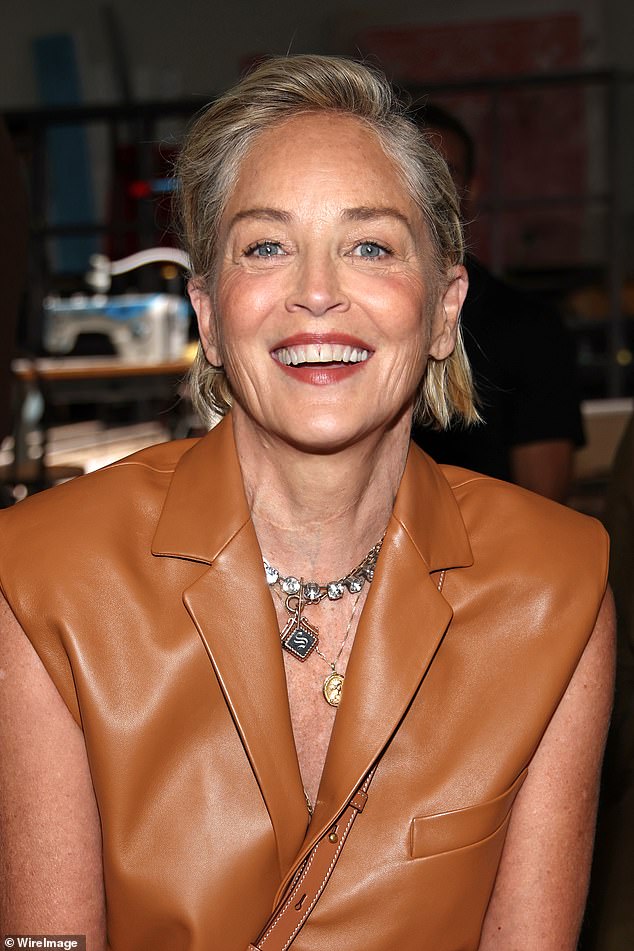 Ms Stone wore the brown ensemble as she attended Italian designer Tod's show as a guest of honour