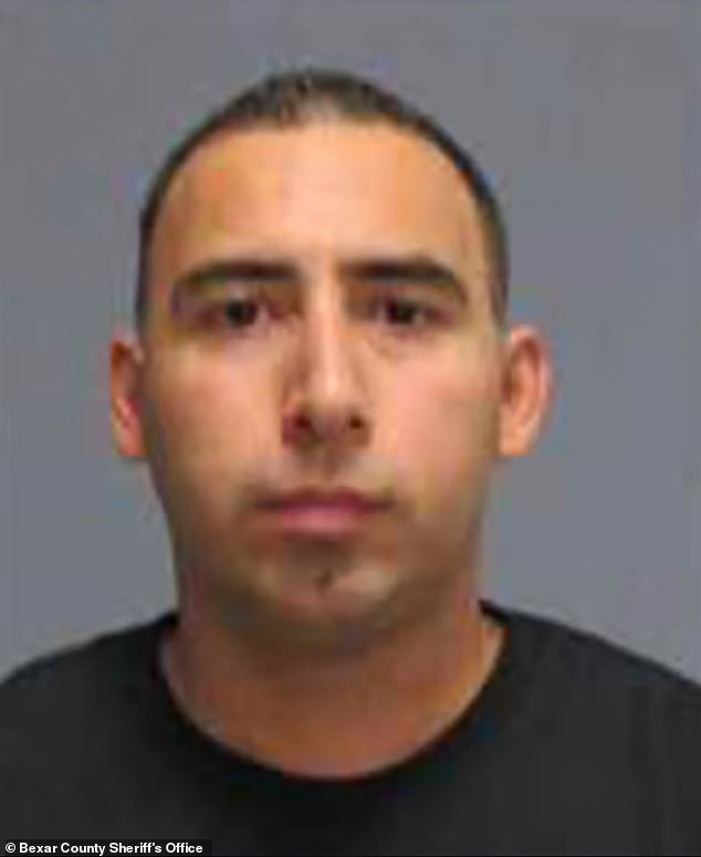 Antonio Almaraz (pictured), a 31-year-old sheriff's deputy, was arrested after locking his two-month-old daughter in a car as the temperature outside rose to 90F.