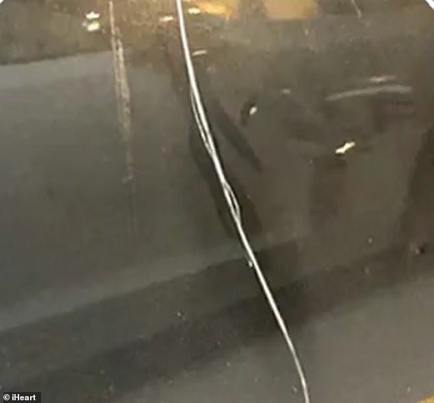 Jackie described the incident on air at the time, saying she returned to her car after a shopping expedition and discovered a scratch on her passenger door.  (The Kyle And Jackie O Show shared this image of the scratch on social media)