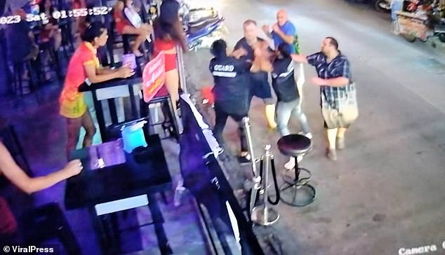 This is the shocking thing that a British tourist and his son were attacked by bouncers outside a bar in Thailand's 'Sin City' Pattaya