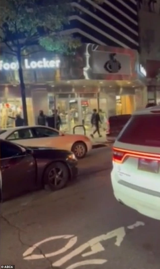 Thieves targeted stores such as Foot Locker, Apple and Lululemon in downtown Philadelphia