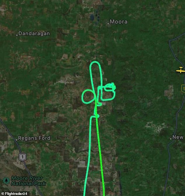 A penis outline including testicles was drawn in the sky over Western Australia by a Singapore Air Force plane