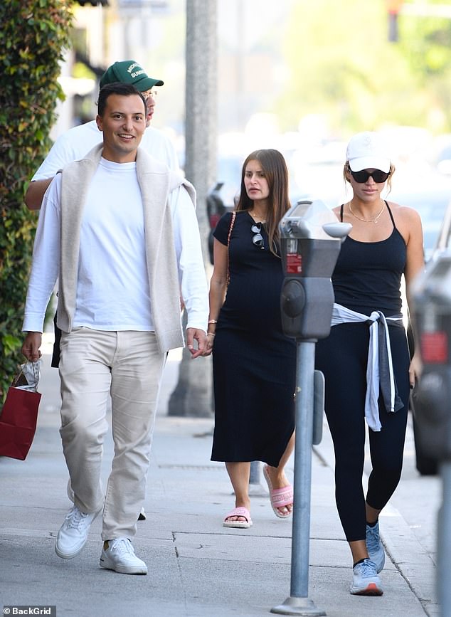 Relaxing: Sofia Richie, fresh off her trip to Italy for Milan Fashion Week, spent a relaxing day with her husband Elliot Grainge and friends at home in Southern California