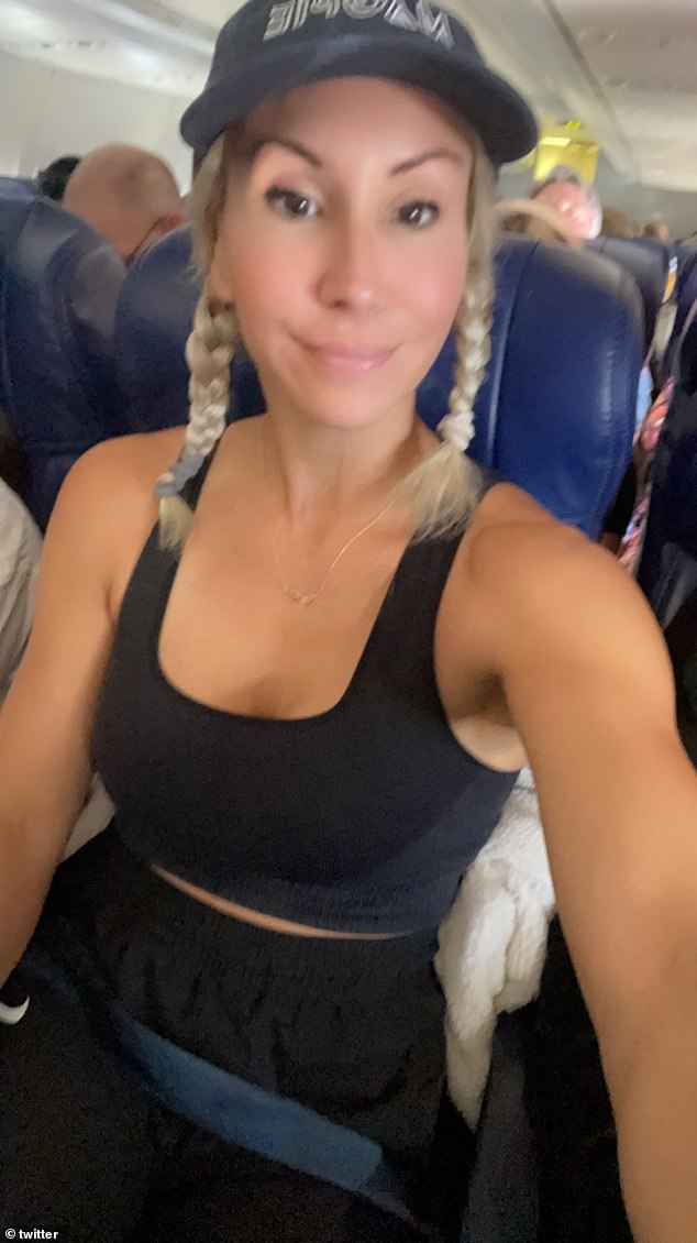 A plane passenger who wore a tank top and high-waisted sweatpants has claimed she was 'shamed' by a South West flight attendant who said her outfit 'wasn't appropriate'