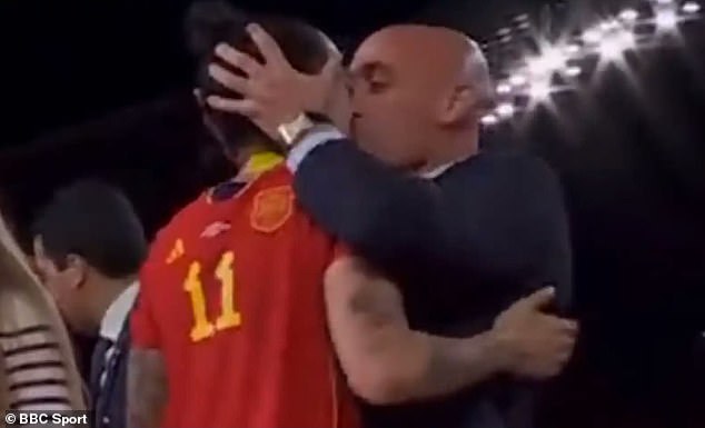 It comes after Spanish FA president Luis Rubiales sparked outrage after forcibly kissing Jenni Hermoso at the 2023 Women's World Cup.