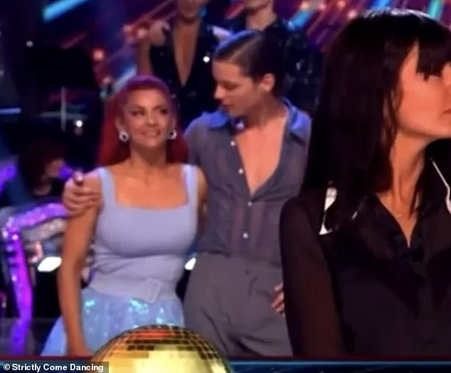 Blunder: It came after Strictly viewers spotted an awkward moment between Bobby and Dianne Buswell during Saturday's episode