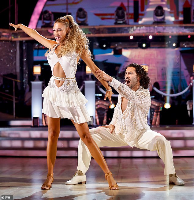 Hot stuff: Strictly's Zara McDermott looked nothing short of sensational as she hit the glitzy dance floor for the first time on Saturday (pictured with professional partner Graziano Di Prima)