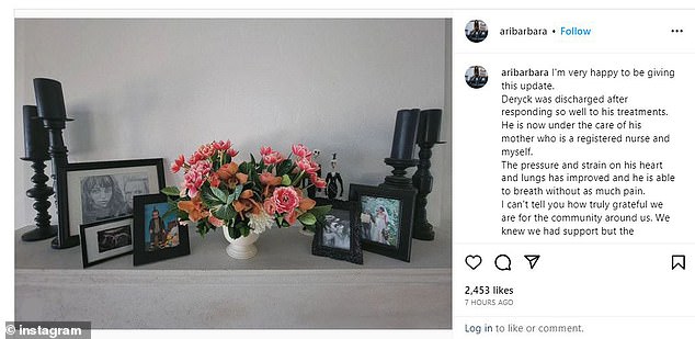 Confirmed: The news was confirmed by his wife Ariana Cooper Whibley on Instagram, who was originally told her husband would be hospitalized for days