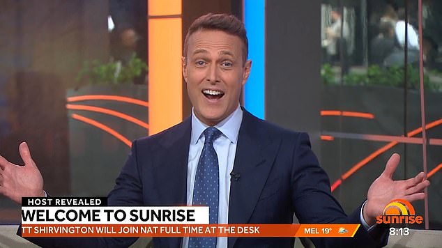 In June, athletics star turned TV presenter Matt Shirvington was crowned David Koch's successor at Sunrise after a three-year plan to prepare him for the top job.