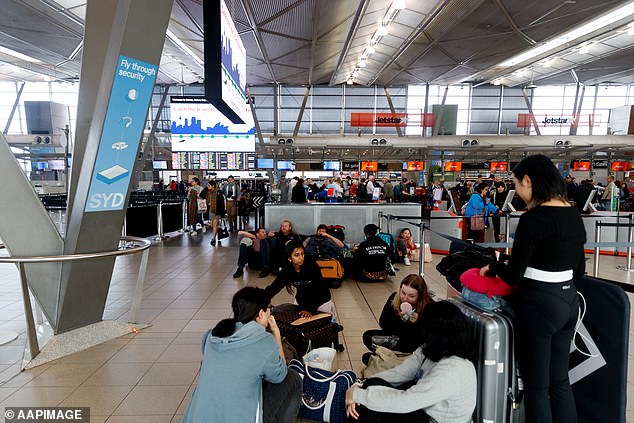 Several flights have been canceled or delayed at Sydney Airport due to bad weather conditions