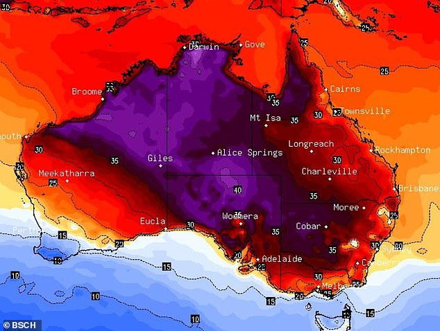 The hot air mass that brought record-breaking heat to Perth will move east on Thursday