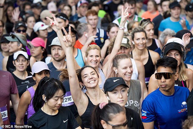 Despite the grueling conditions, a record number of people took part in the Sydney Marathon