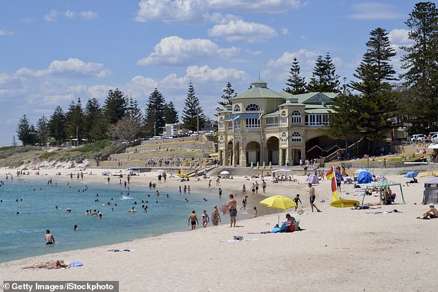 Wednesday could be Perth's warmest day since records began in 1876 (photo, Cottesloe Beach)