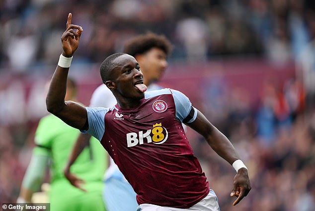 Moussa Diaby (pictured) played a crucial role in helping Aston Villa claim a late 3–1 victory against Crystal Palace, setting up Leon Bailey for the club's third goal.