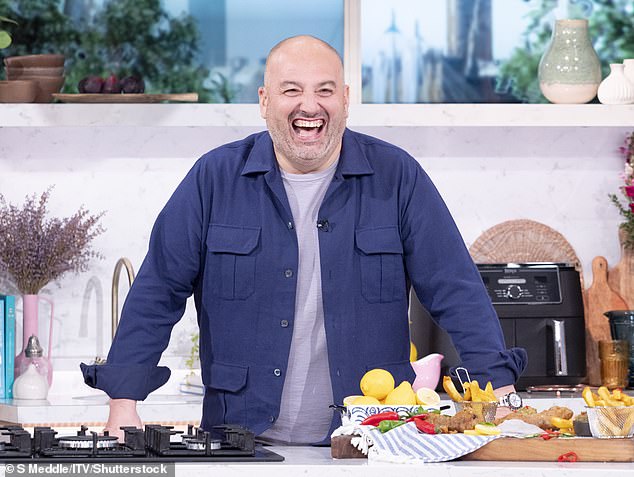 Career change: Wynne has seemingly swapped the TV ads for the daytime TV slots as he appeared on This Morning's cooking segment on Wednesday