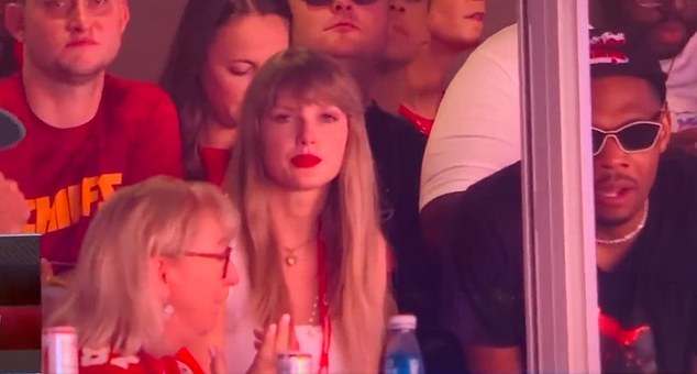 NFL reporter Albert Breer has sparked outrage by asking if Taylor Swift sat next to Dennis Rodman during the Bears vs. Chiefs game