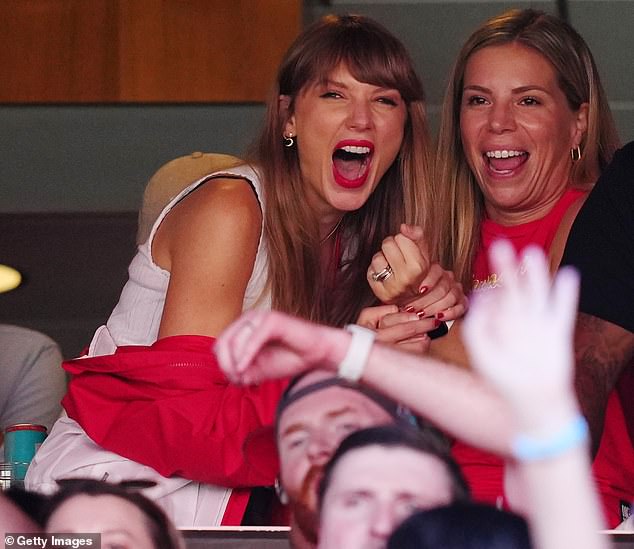 Getting serious: Taylor Swift, 33, had her legion of fans buzzing when she attended Travis Kelce's Kansas City Chief's game against the Chicago Bears on Sunday, adding fuel to dating rumors that have dogged them in recent weeks