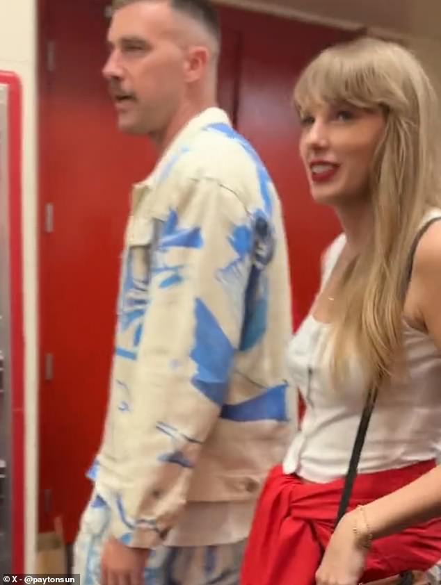 Travis Kelce and Taylor Swift were spotted together for the first time on Sunday evening