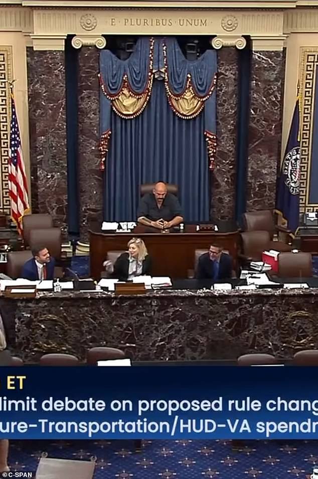 The Fetterman rule John hosts Senate wearing a casual shirt