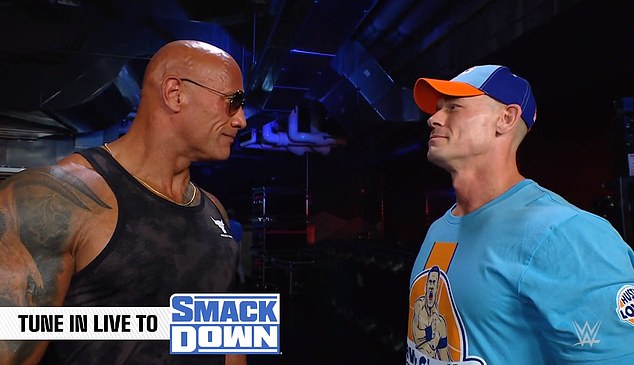 The Rock came face to face with John Cena in his highly anticipated return to WWE