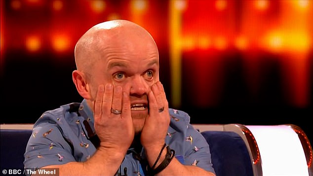 Emotional: Wheel viewers were moved to tears after Saturday night's show after a Scottish dad took home £92,000 for correctly answering a question about dinosaurs