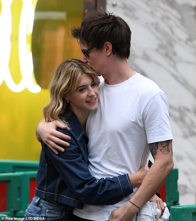 In love: Daisy Edgar-Jones was among normal people on Wednesday as she spent some time with her new boyfriend in West London